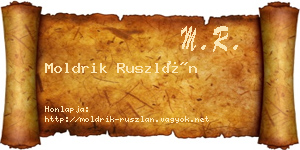 Moldrik Ruszlán névjegykártya